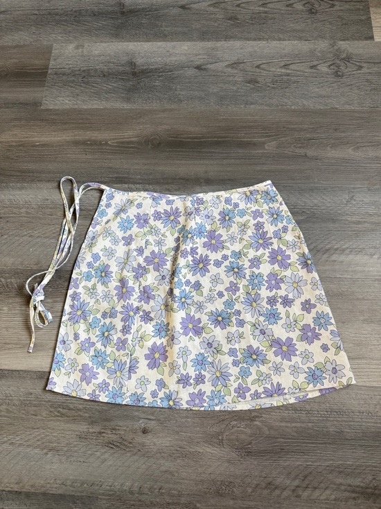 Peppermayo Wrap Floral Mini Skirt US 2 Feminine Spring Summer - Picture 7 of 10